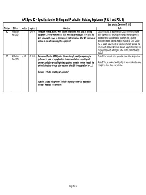 Full Download Api Spec 8C Specification For Drilling And Production 