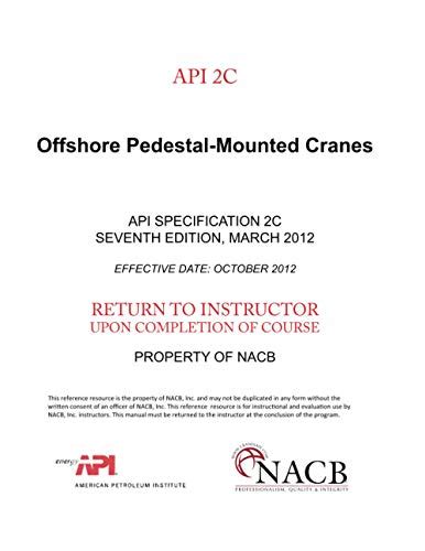 Read Api Specification Offshore Cranes New Edition 