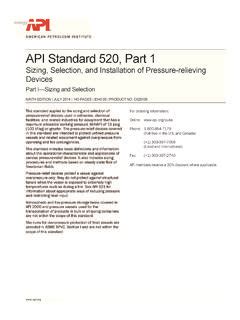 Read Api Standard 520 Part 1 American Petroleum Institute 