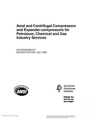 Read Online Api Standard 617 Axial And Centrifugal And Expander 