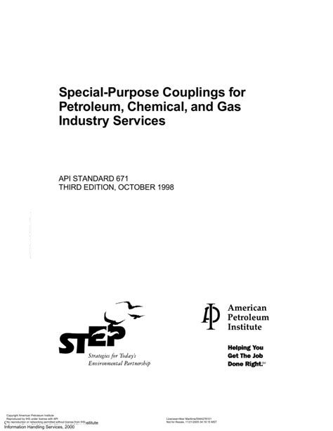 Read Api Standard 671 Special Purpose Couplings For Petroleum 