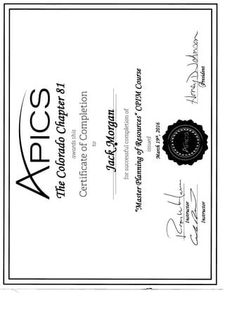 Apics Master Planning Resources