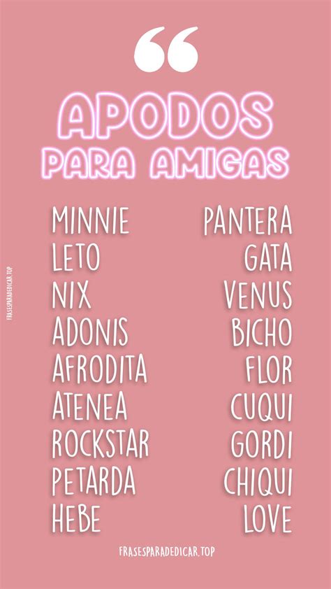 Apodos Para Amigas