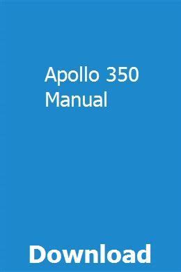 Apollo 350 Manual
