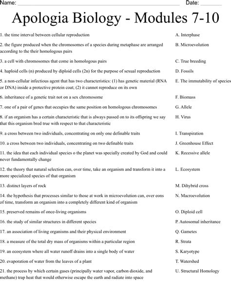 Read Apologia Biology Module 7 Summary Answers 