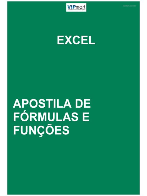 Apostila Excel Formulas E Fun Oes