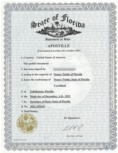 apostille florida