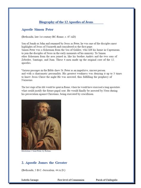 apostles biography