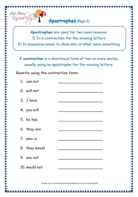 Apostrophe Practice Punctuation Worksheets Apostrophe Worksheet Second Grade - Apostrophe Worksheet Second Grade