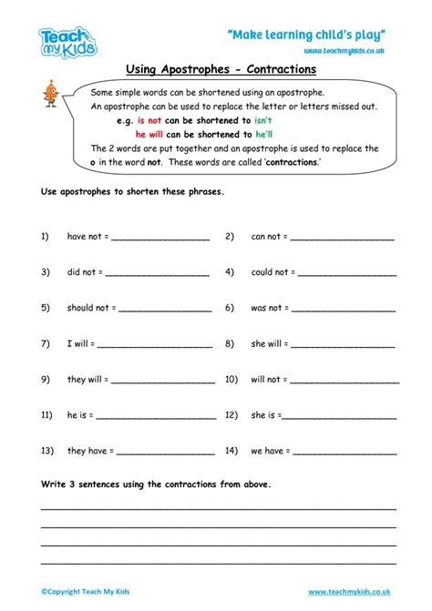 Apostrophes And Contractions Worksheets K5 Learning Contractions Activities For Second Grade - Contractions Activities For Second Grade