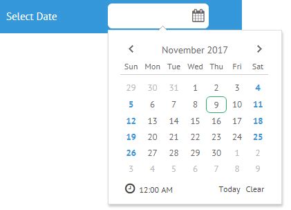app that displays four week date