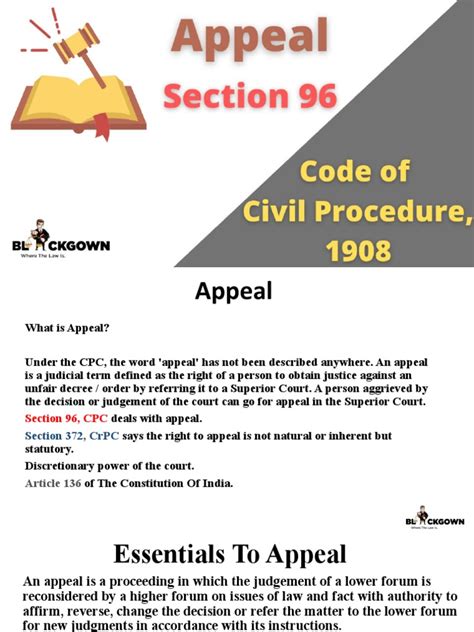Appeal Under Cpc