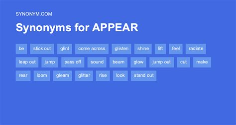 Appear Synonym