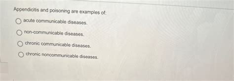 Appendicitis And Poisoning Are Examples Of
