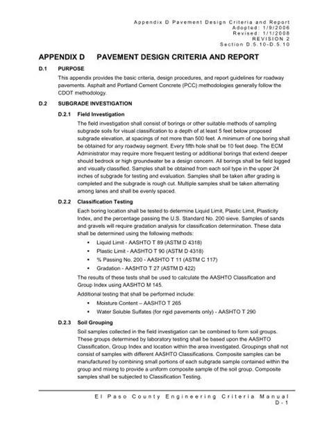 Appendix E Pavement Design Guidelines Virginia Department