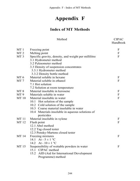 Appendix F Cipac