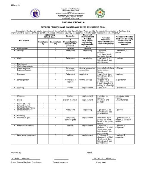 Appendix J For Brigada Eskwela