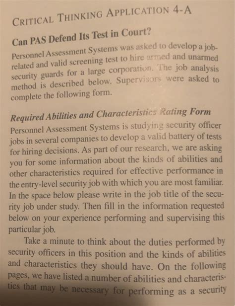 Download Appendix A Critical Thinking Applications 