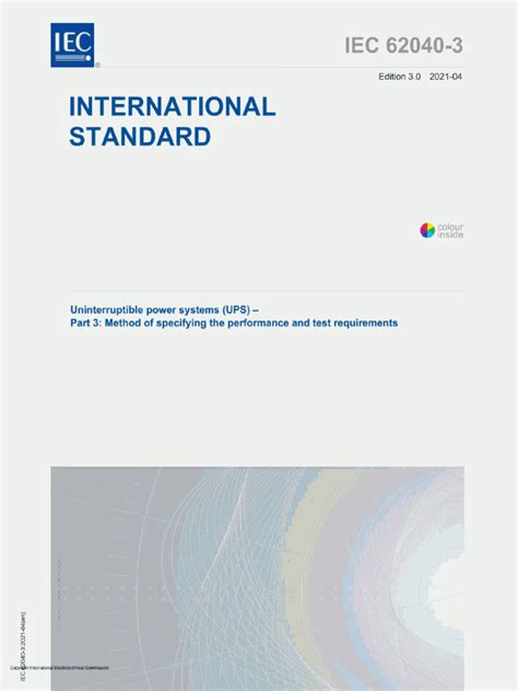 Read Online Appendix B Excerpts From Draft Iec Standard 62040 3 Ed 2 