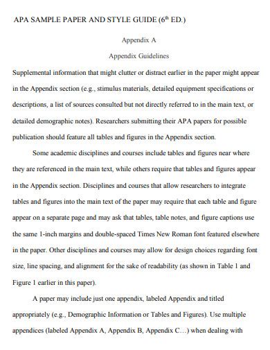 Read Appendix Sample In Research Paper 