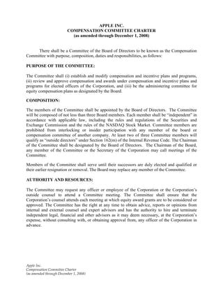 apple Compensation Committee