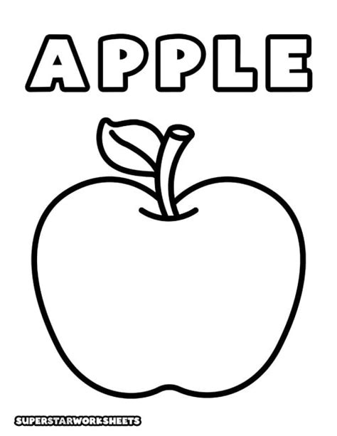 apple coloring sheet