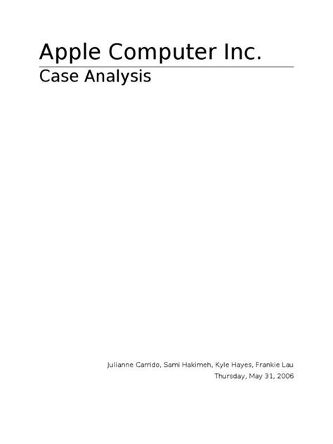 apple computer inc case