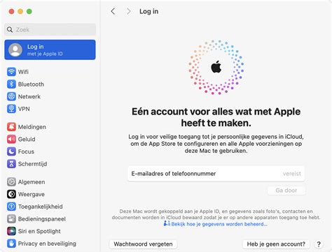 apple id inloggen mac