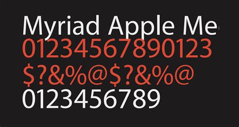 apple keynote font myriad