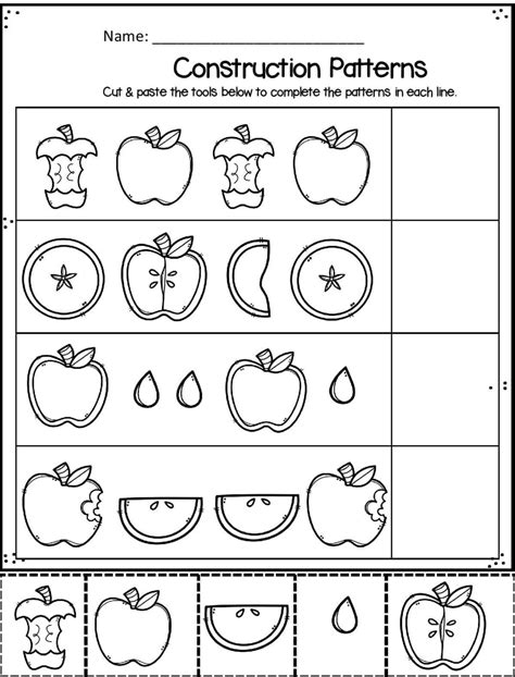 Apple Patterns Preschool Worksheets Preschool Pattern Worksheets - Preschool Pattern Worksheets