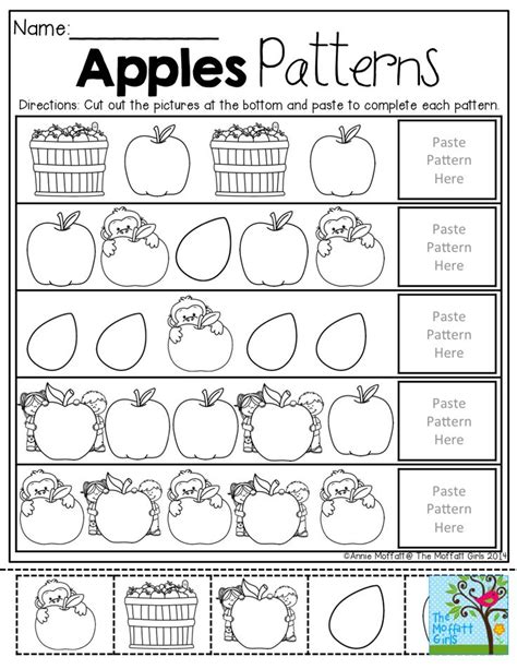 Apple Patterns Preschool Worksheets Preschool Patterns Worksheets - Preschool Patterns Worksheets