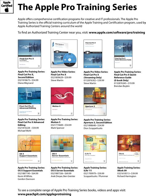 Apple Pro Training Series Final Cut Pro X 102 Professional Post Production