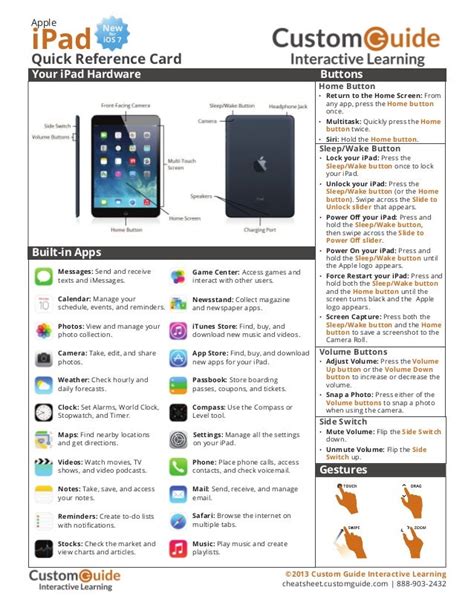 Read Apple Ipad Quick Reference Guide 