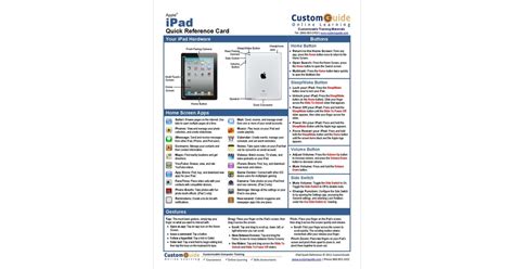 Read Apple Ipad Quick Reference Guide 