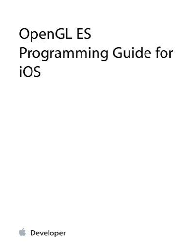 Read Apple Opengl Es Programming Guide 