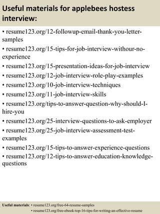 applebees biography examples