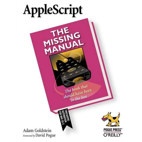 Read Applescript The Missing Manual Missing Manuals 