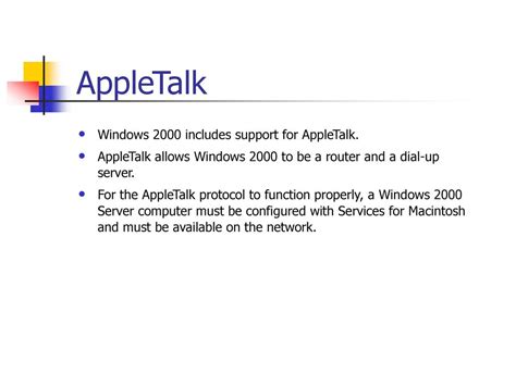 appletalk for windows 7