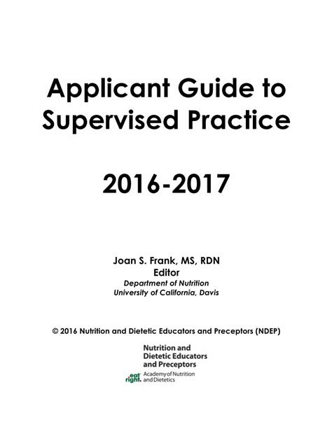 Applicant Guide To Supervised Practice 2017 2018