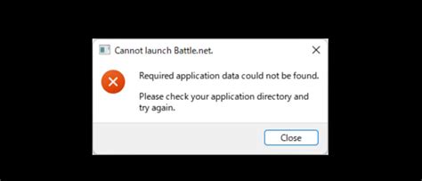 application data could not be found. Please check