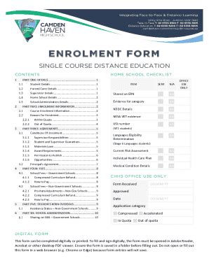 Application For 2015 Enrolment