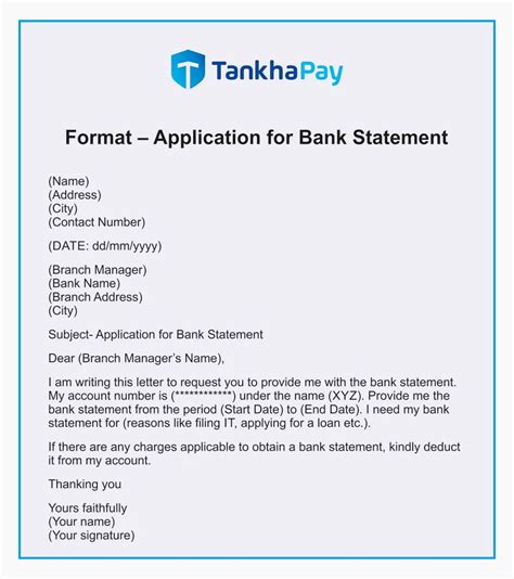 Application For Bank Statement In Hindi