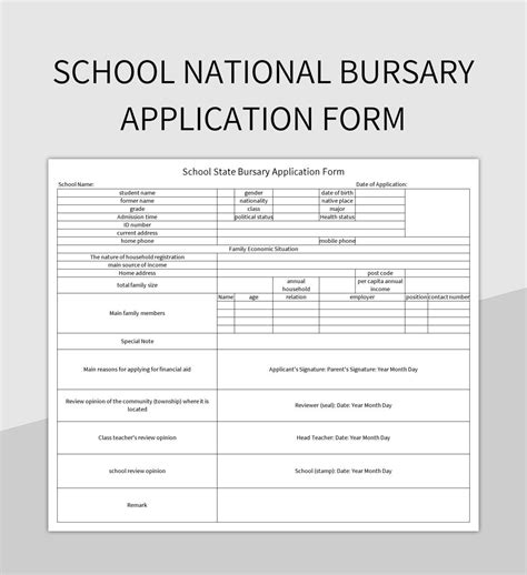Application For Bursary