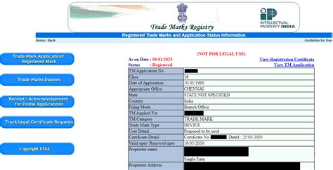 Application For Certification And Trademark Licence