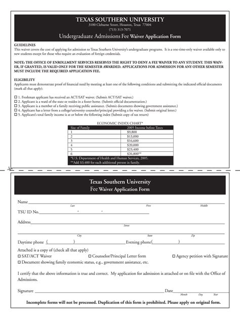 application for leave texas southern university