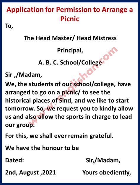 Application For Picnic