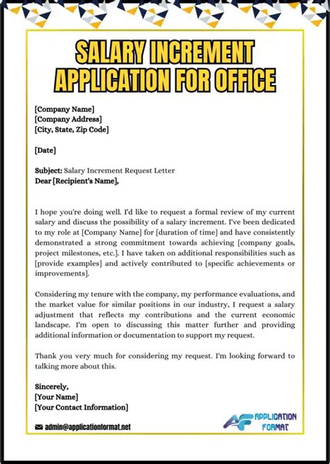 Application For Salary Increment