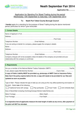 Application Form For 2014