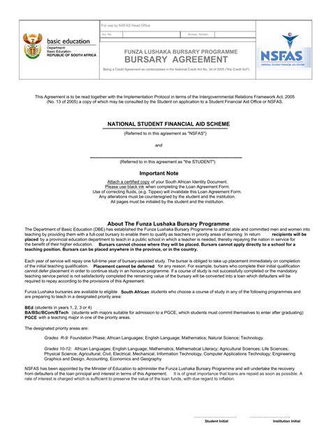 application form for lushaka bursaries for 2015