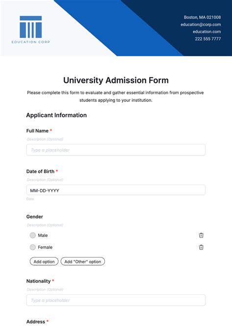 Application Form Humanities University Of Goroka